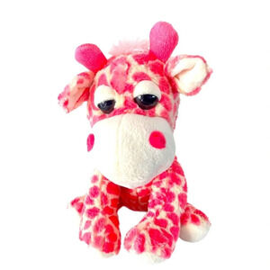 Carousel toys giraffe stuffed.  Pink hearts Valentine’s Day! Rare